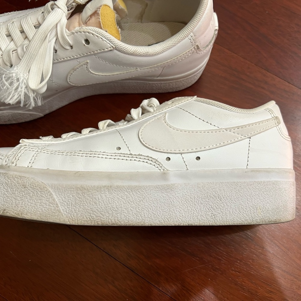 Nike Women's White Sneakers with platform